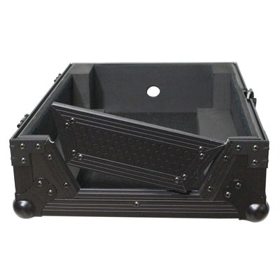ProX Flight Case for 12 In. Large Format DJ Mixers | Universal | Black on Black