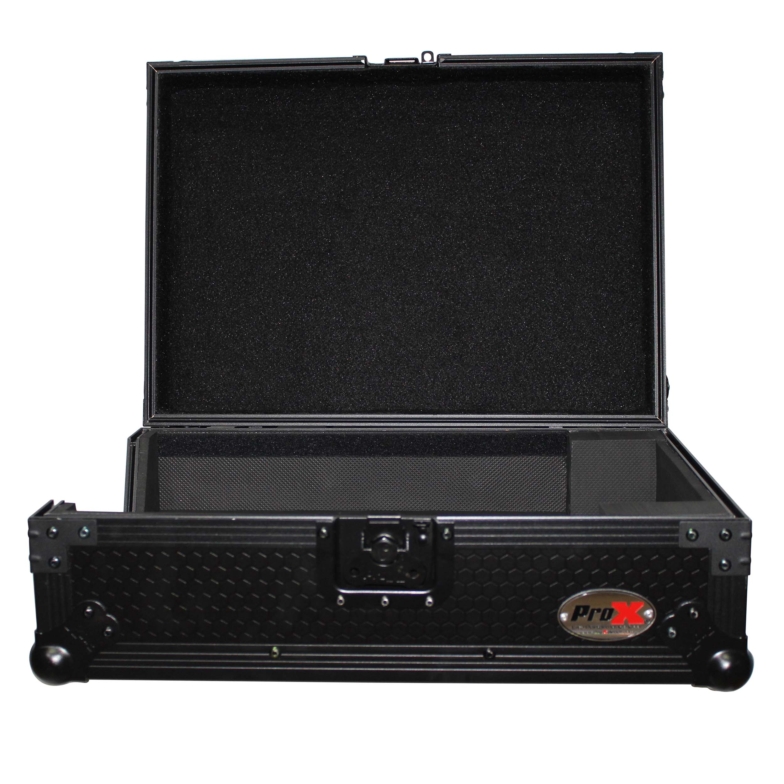 ProX Flight Case for 12 In. Large Format DJ Mixers | Universal | Black on Black