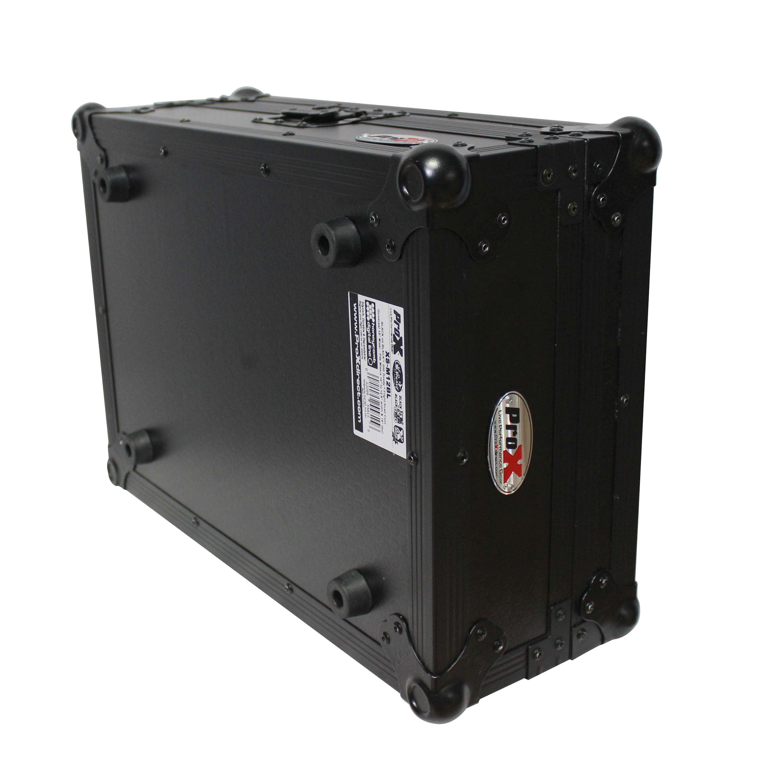 ProX Flight Case for 12 In. Large Format DJ Mixers | Universal | Black on Black