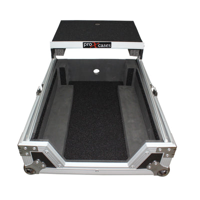 ProX Mixer ATA Flight Hard Case for Large Format 12" Universal DJ Mixer with Laptop Shelf
