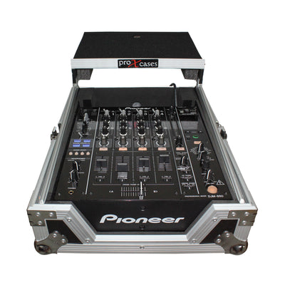 ProX Mixer ATA Flight Hard Case for Large Format 12" Universal DJ Mixer with Laptop Shelf