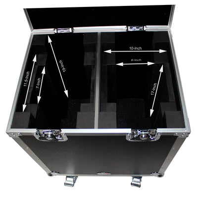 ProX 140 Style Moving Head Lighting Case for 2 Units with Casters