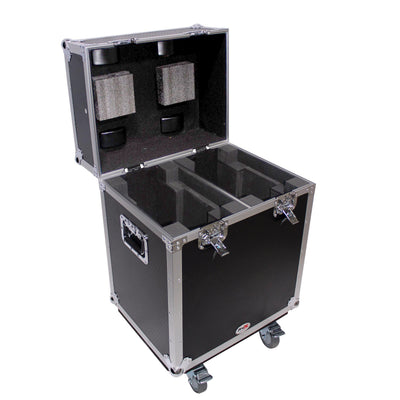 ProX 140 Style Moving Head Lighting Case for 2 Units with Casters