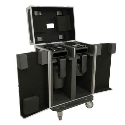 ProX Moving Head Lighting Road Case for 2x Wash Moving Heads with 3 Doors