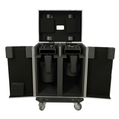 ProX Moving Head Lighting Road Case for 2x Wash Moving Heads with 3 Doors