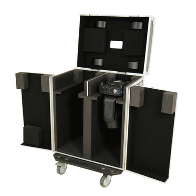 ProX Moving Head Lighting Road Case for 2x Wash Moving Heads with 3 Doors