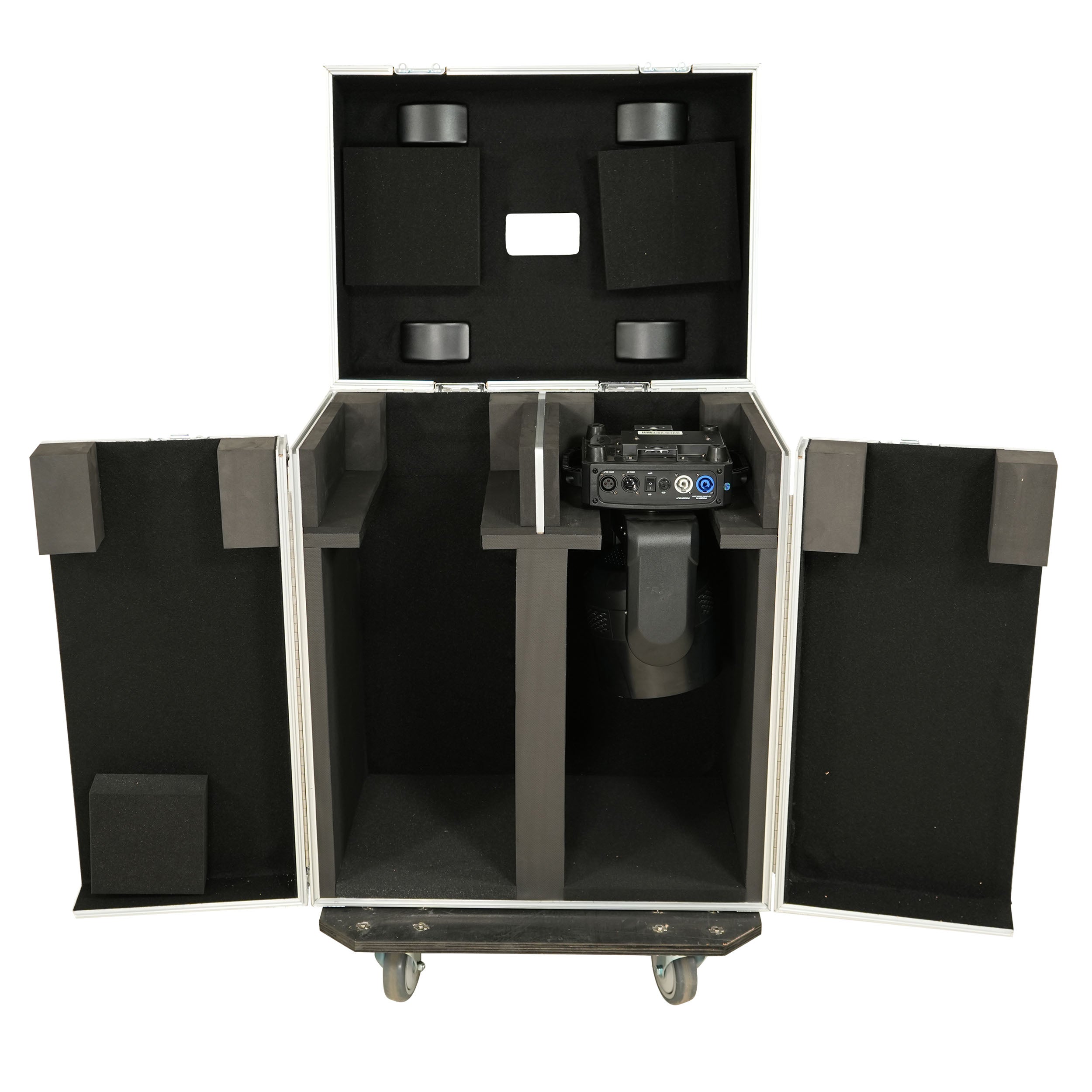 ProX Moving Head Lighting Road Case for 2x Wash Moving Heads with 3 Doors