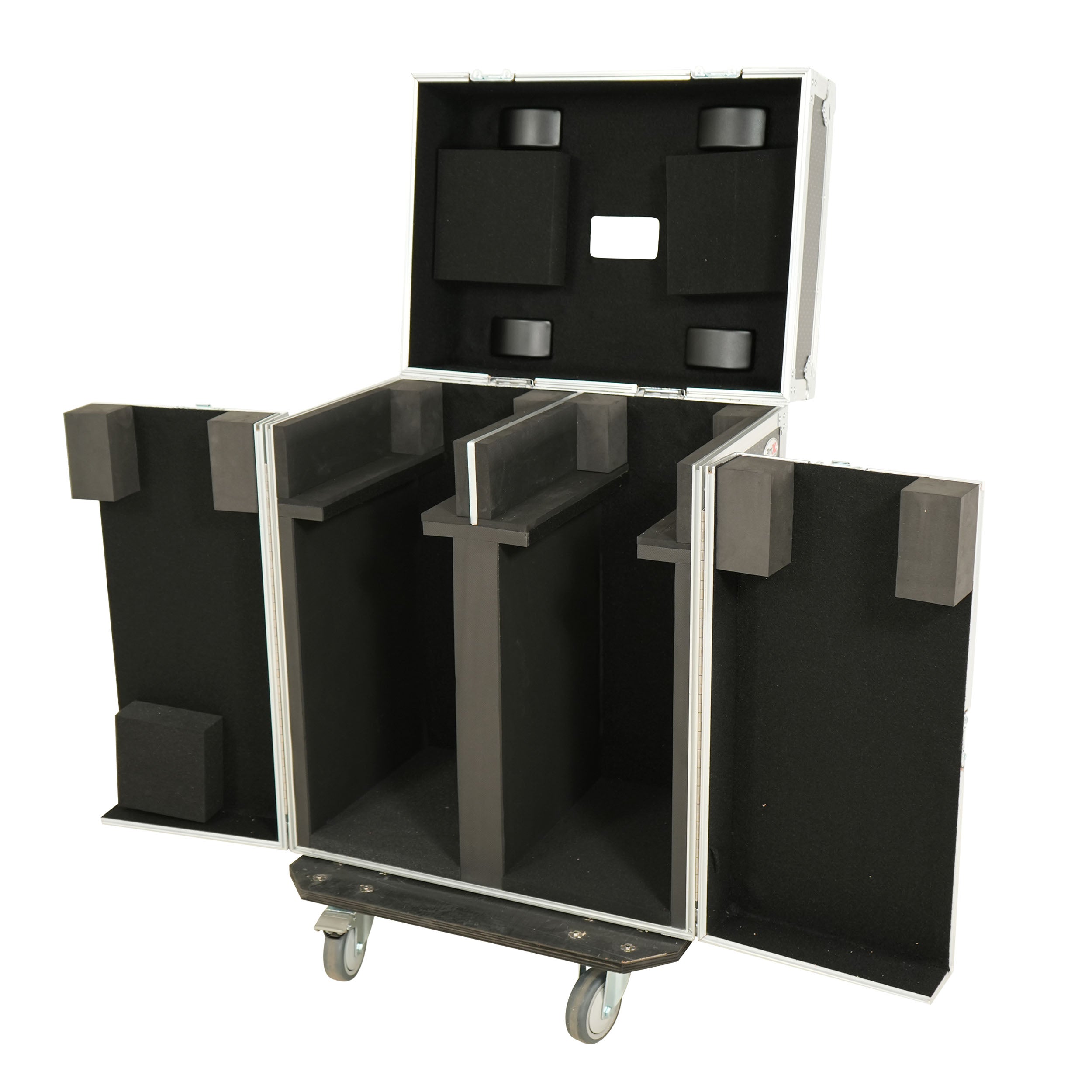 ProX Moving Head Lighting Road Case for 2x Wash Moving Heads with 3 Doors