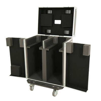 ProX Moving Head Lighting Road Case for 2x Wash Moving Heads with 3 Doors