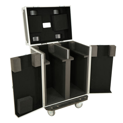 ProX Moving Head Lighting Road Case for 2x Wash Moving Heads with 3 Doors
