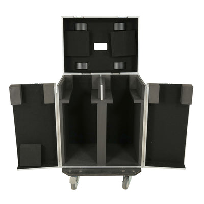 ProX Moving Head Lighting Road Case for 2x Wash Moving Heads with 3 Doors