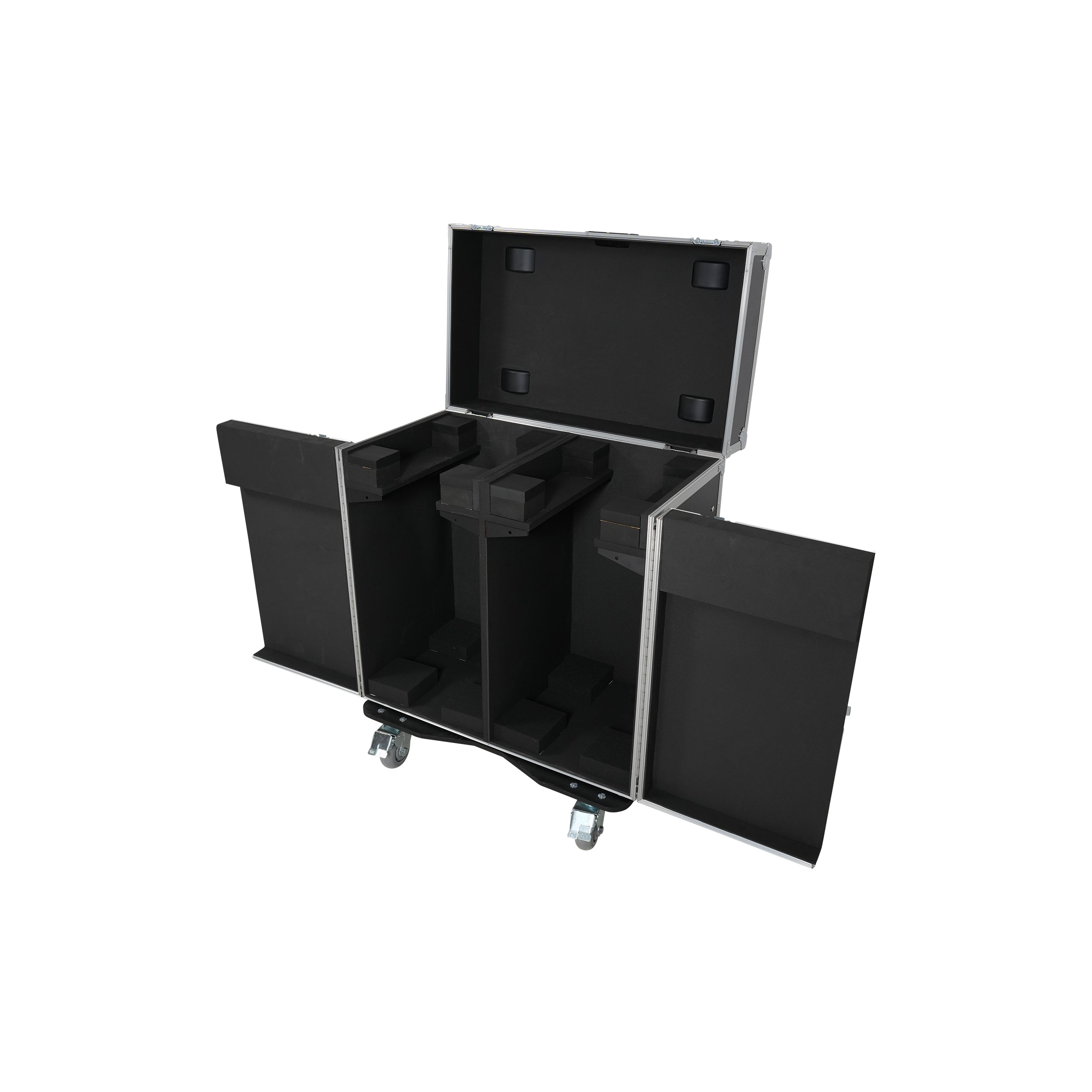 ProX ATA Flight Style Road Case for 2 Large Moving Head Lighting Fixtures with 4x 4 inch Casters