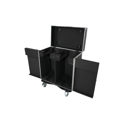 ProX ATA Flight Style Road Case for 2 Large Moving Head Lighting Fixtures with 4x 4 inch Casters