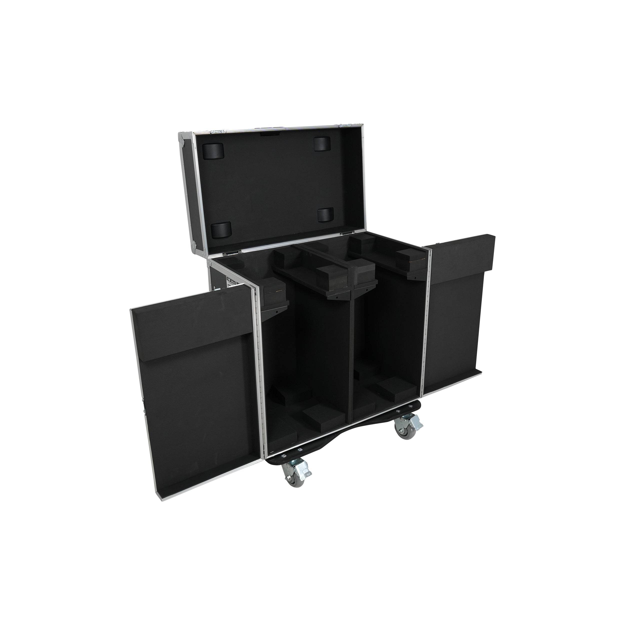 ProX ATA Flight Style Road Case for 2 Large Moving Head Lighting Fixtures with 4x 4 inch Casters