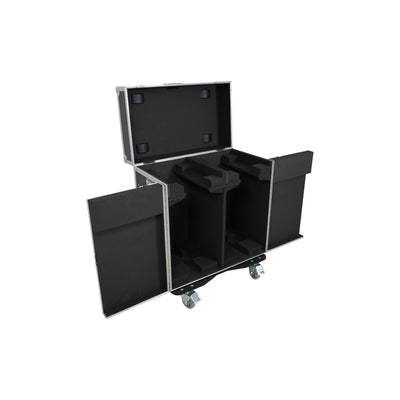 ProX ATA Flight Style Road Case for 2 Large Moving Head Lighting Fixtures with 4x 4 inch Casters