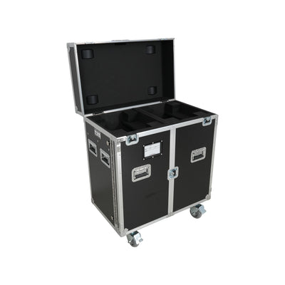 ProX ATA Flight Style Road Case for 2 Large Moving Head Lighting Fixtures with 4x 4 inch Casters