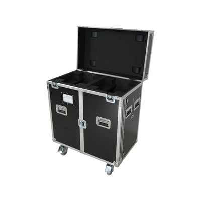 ProX ATA Flight Style Road Case for 2 Large Moving Head Lighting Fixtures with 4x 4 inch Casters