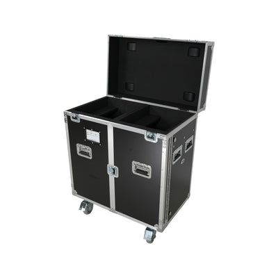 ProX ATA Flight Style Road Case for 2 Large Moving Head Lighting Fixtures with 4x 4 inch Casters