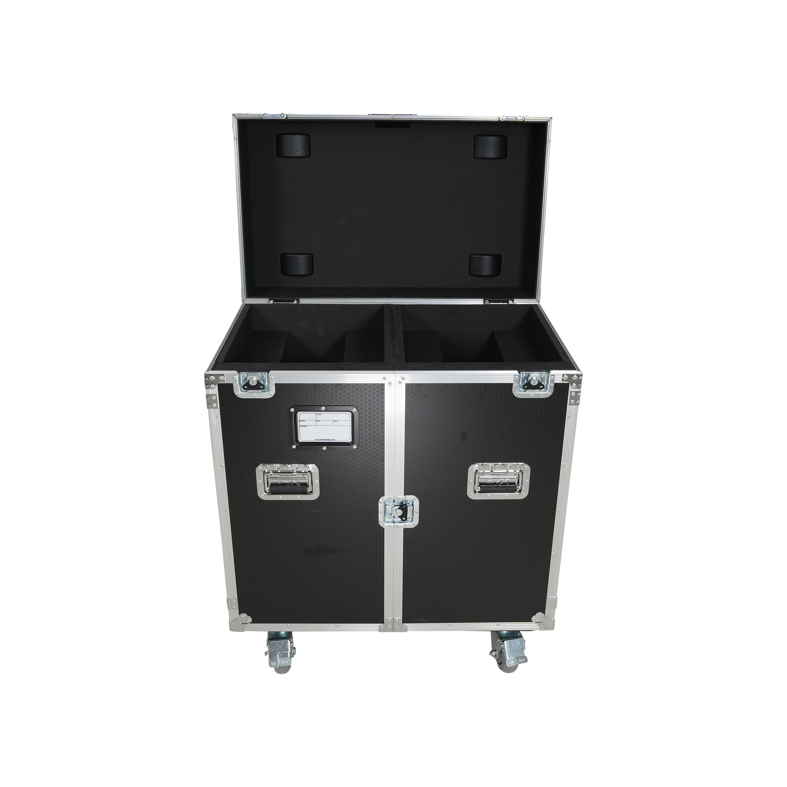 ProX ATA Flight Style Road Case for 2 Large Moving Head Lighting Fixtures with 4x 4 inch Casters