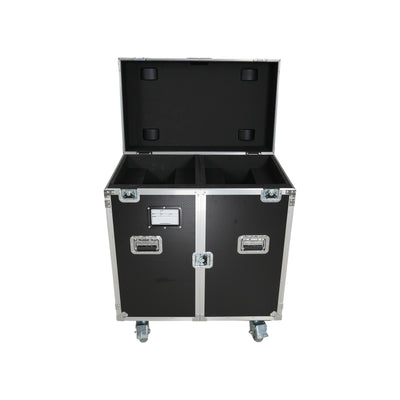 ProX ATA Flight Style Road Case for 2 Large Moving Head Lighting Fixtures with 4x 4 inch Casters