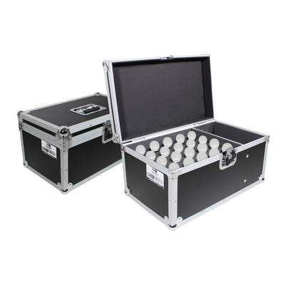 ProX ATA Flight Case for (20) Wireless Wired Microphones with Additional Storage