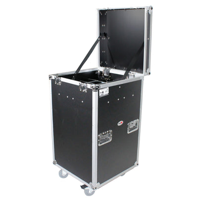 ProX Microphone Stand Case Holds up to 25 Units W-Casters