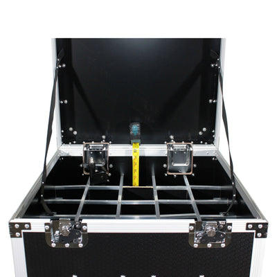 ProX Microphone Stand Case Holds up to 25 Units W-Casters
