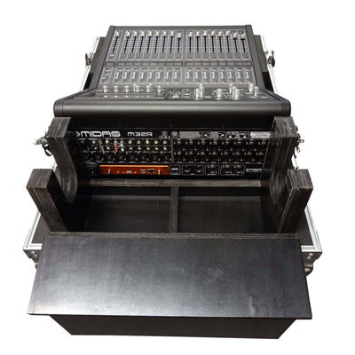 ProX ATA Digital Audio Mixer Flight Case for Midas M32R Console with Doghouse Compartment and Caster Wheels