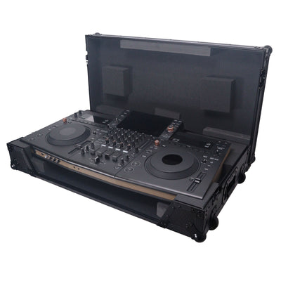 ProX ATA Flight Style Road Case For Pioneer Opus Quad DJ Controller with 1U Rack Space and Wheels - Black Finish