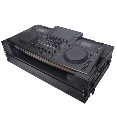 ProX ATA Flight Style Road Case For Pioneer Opus Quad DJ Controller with 1U Rack Space and Wheels - Black Finish