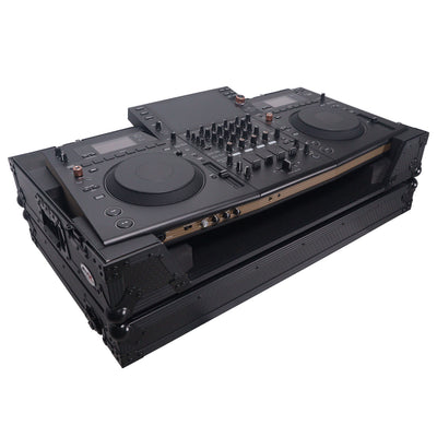 ProX ATA Flight Style Road Case For Pioneer Opus Quad DJ Controller with 1U Rack Space and Wheels - Black Finish