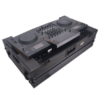 ProX ATA Flight Style Road Case For Pioneer Opus Quad DJ Controller with 1U Rack Space and Wheels - Black Finish
