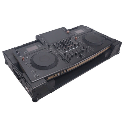 ProX ATA Flight Style Road Case For Pioneer Opus Quad DJ Controller with 1U Rack Space and Wheels - Black Finish