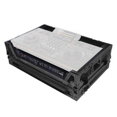 ProX ATA Flight Style Road Case For Pioneer Opus Quad DJ Controller with 1U Rack Space and Wheels - Black Finish