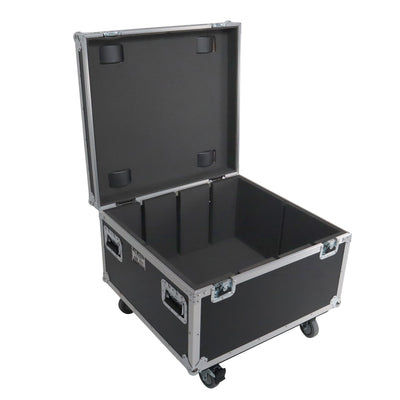 ProX Par Can Universal Utility Case 4" Wheels Will Hold 4 of 12" x12" Large or 8 of 12" x 5.5" Slim LED Par Lights