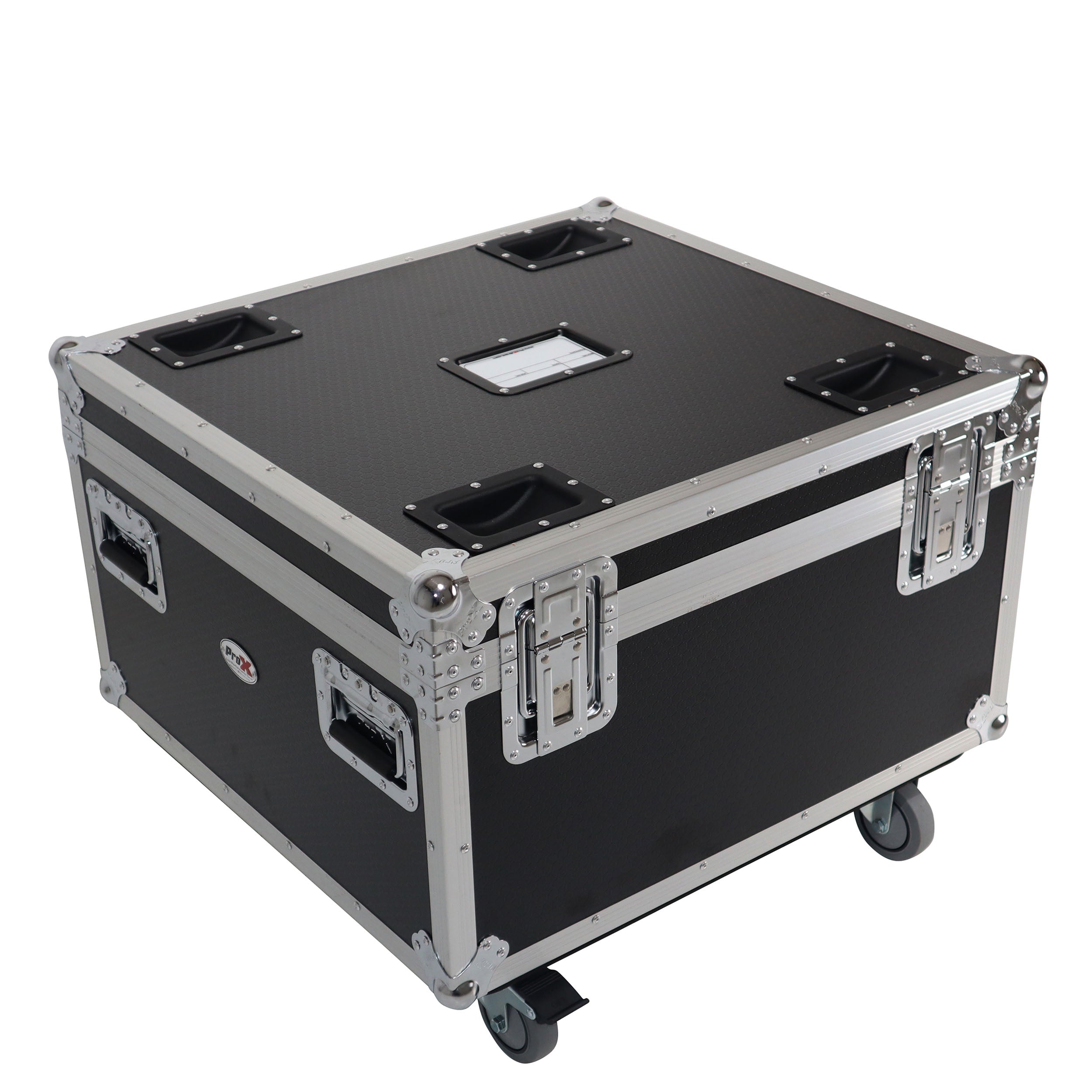 ProX Par Can Universal Utility Case 4" Wheels Will Hold 4 of 12" x12" Large or 8 of 12" x 5.5" Slim LED Par Lights