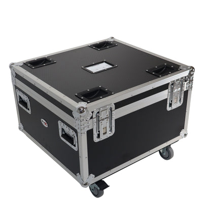 ProX Par Can Universal Utility Case 4" Wheels Will Hold 4 of 12" x12" Large or 8 of 12" x 5.5" Slim LED Par Lights