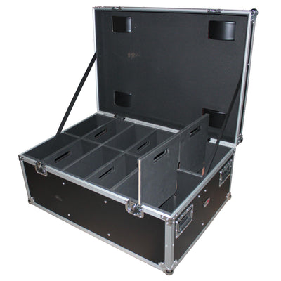 ProX Par Can Universal Utility Case 4" Wheels Will Hold 6 of 12" x12" Large or 12 of 12" x 5.5" Slim LED Par Lights