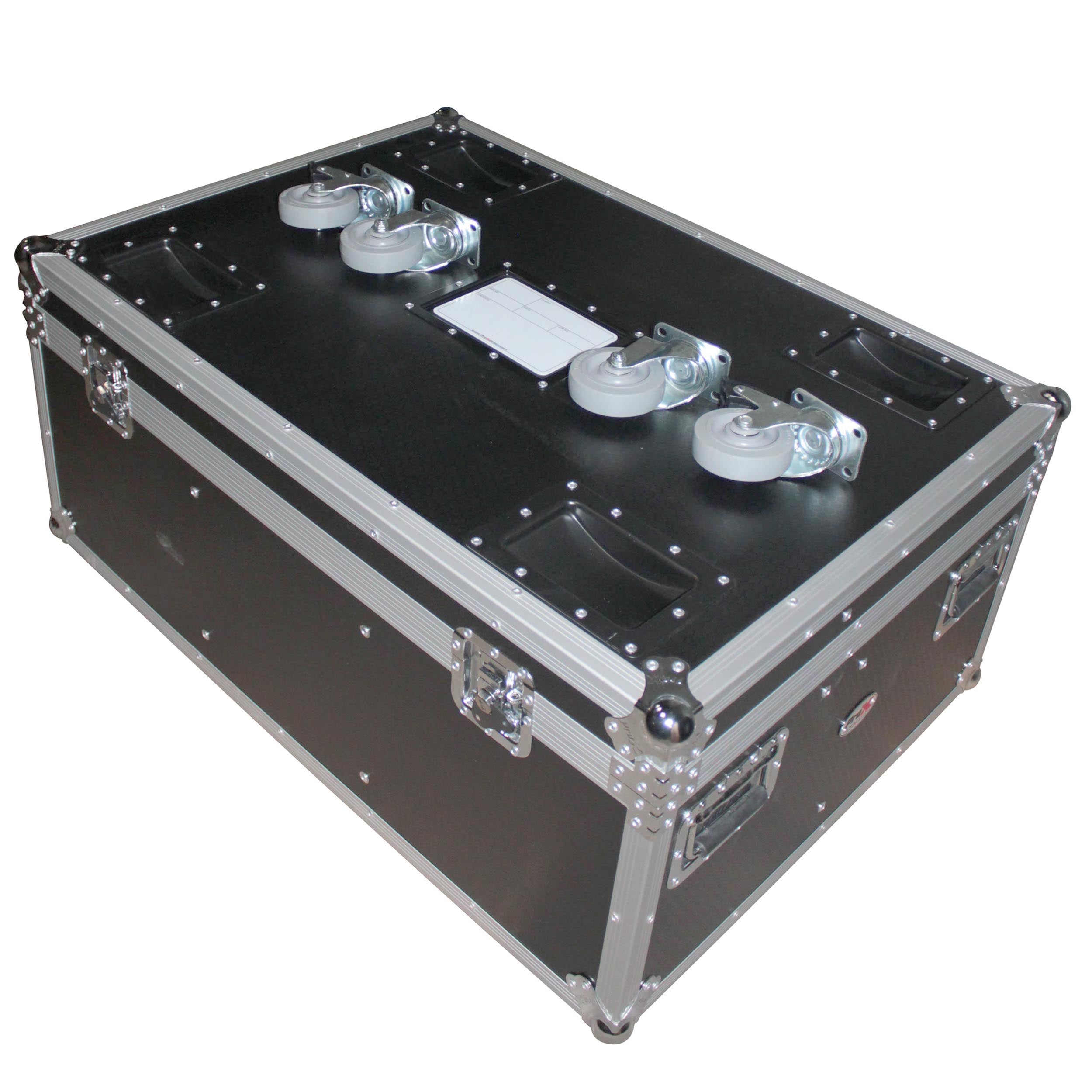 ProX Par Can Universal Utility Case 4" Wheels Will Hold 6 of 12" x12" Large or 12 of 12" x 5.5" Slim LED Par Lights