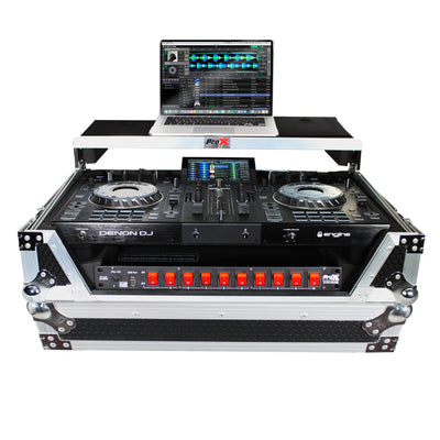 ProX ATA Flight Case For Denon PRIME 2 DJ Controller with Laptop Shelf