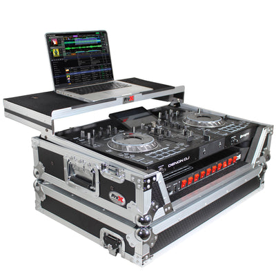 ProX ATA Flight Case For Denon PRIME 2 DJ Controller with Laptop Shelf