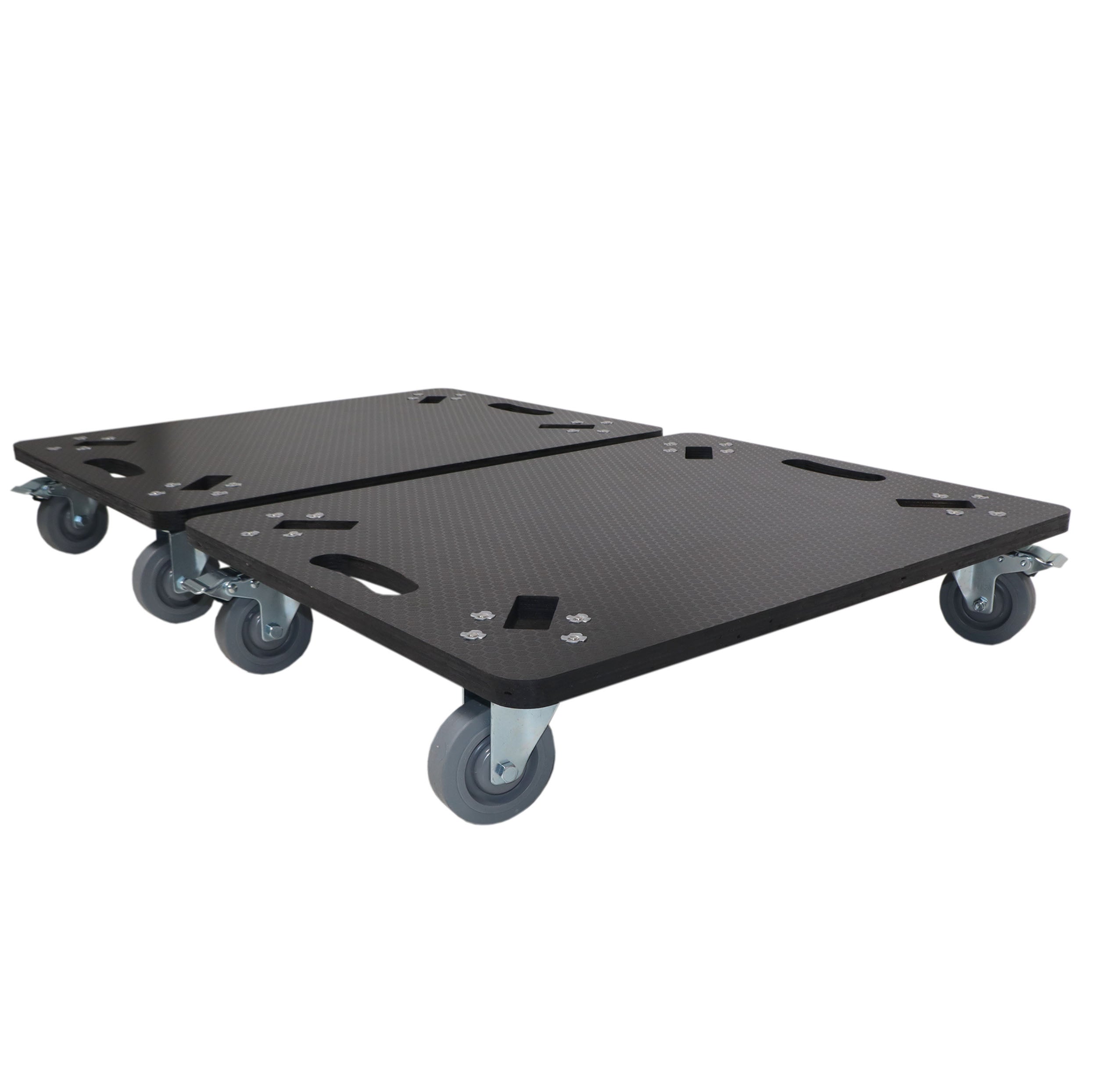 ProX Set of 2 Caster Boards with 4" Industrial Grade Caster Wheels for Cases Truss Block Speakers Heavy Equipment