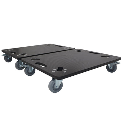 ProX Set of 2 Caster Boards with 4" Industrial Grade Caster Wheels for Cases Truss Block Speakers Heavy Equipment