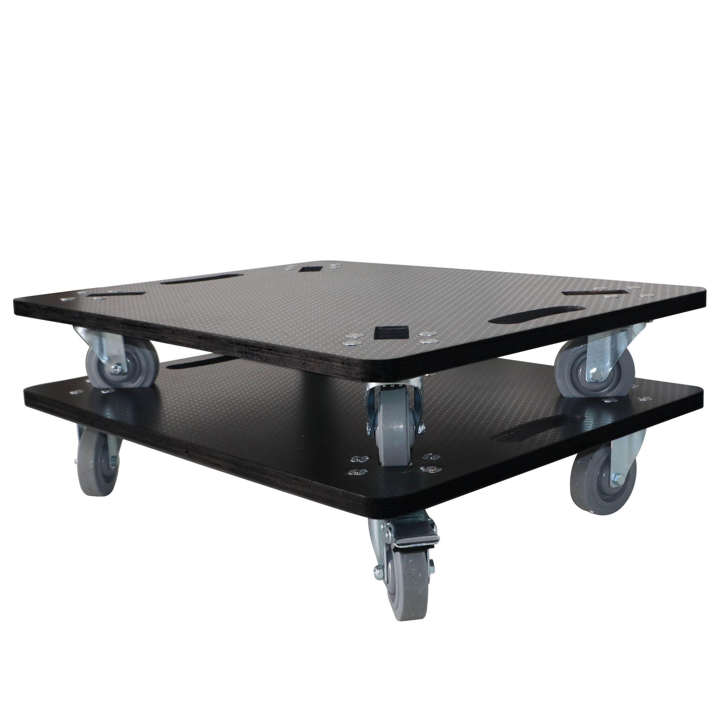 ProX Set of 2 Caster Boards with 4" Industrial Grade Caster Wheels for Cases Truss Block Speakers Heavy Equipment