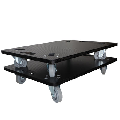ProX Set of 2 Caster Boards with 4" Industrial Grade Caster Wheels for Cases Truss Block Speakers Heavy Equipment