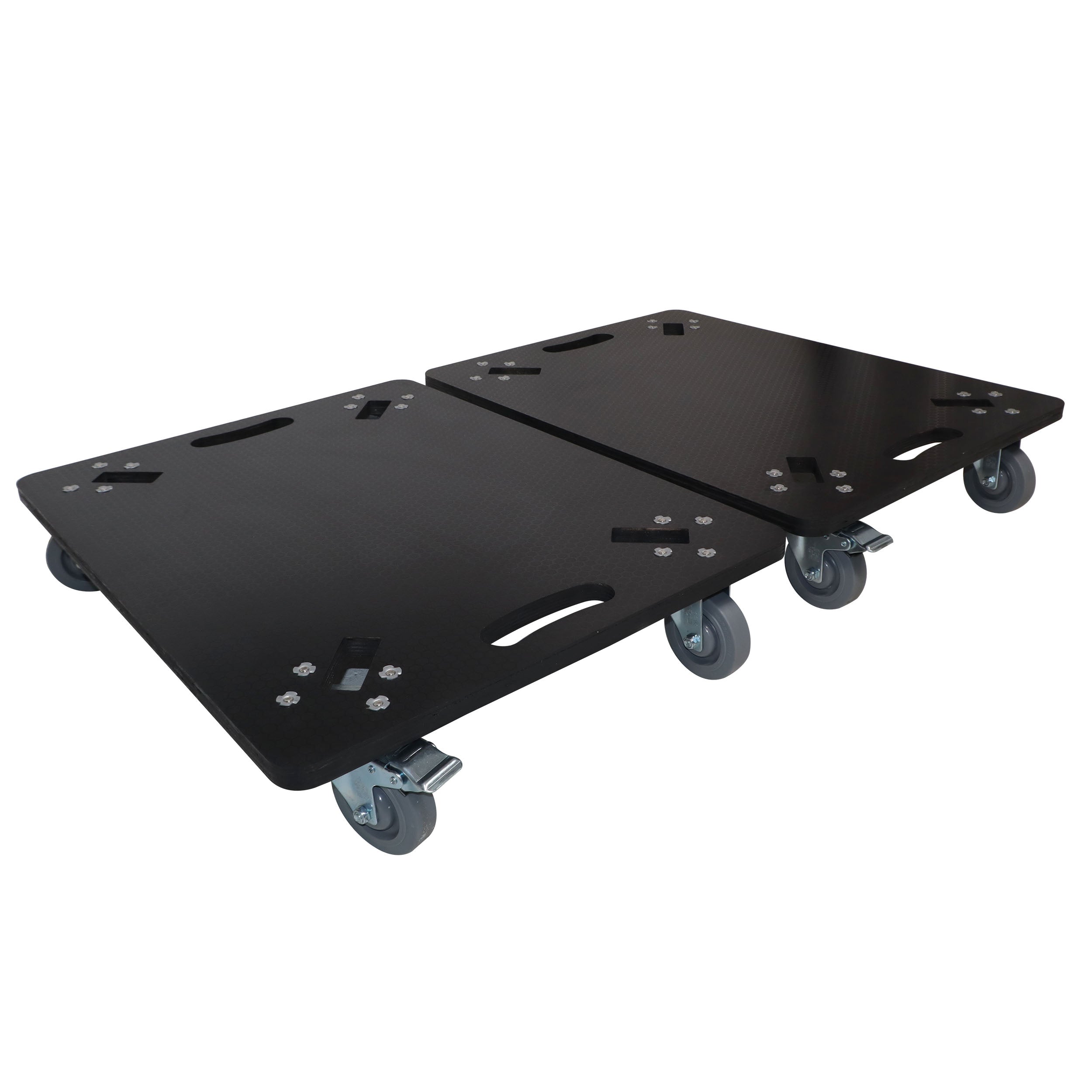 ProX Set of 2 Caster Boards with 4" Industrial Grade Caster Wheels for Cases Truss Block Speakers Heavy Equipment