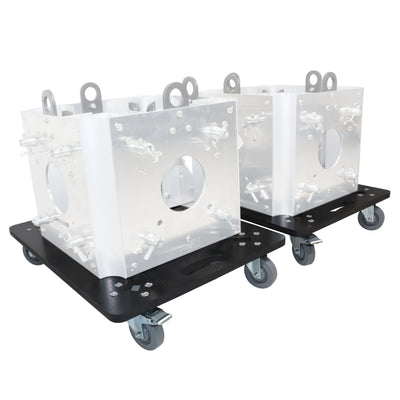 ProX Set of 2 Caster Boards with 4" Industrial Grade Caster Wheels for Cases Truss Block Speakers Heavy Equipment
