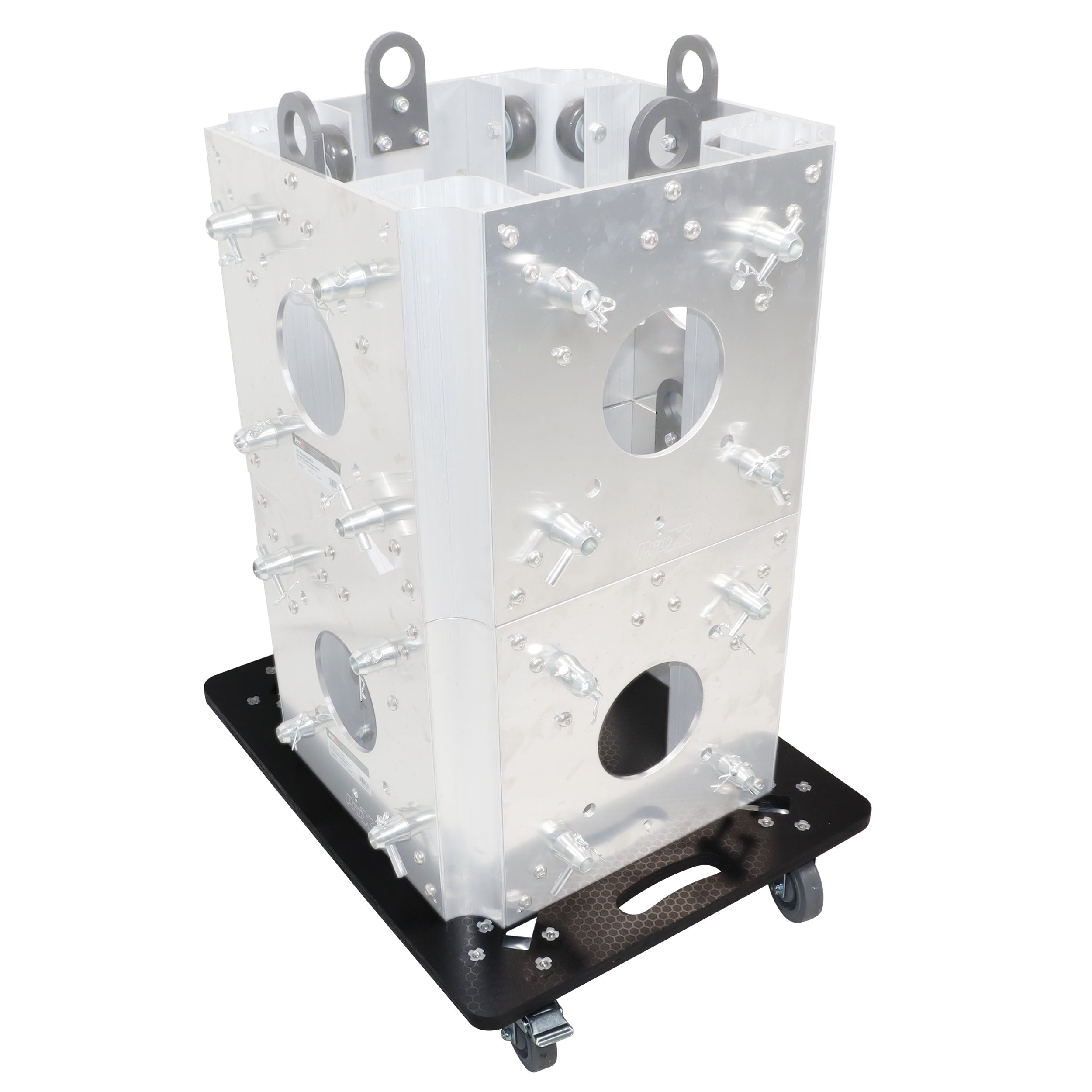 ProX Set of 2 Caster Boards with 4" Industrial Grade Caster Wheels for Cases Truss Block Speakers Heavy Equipment