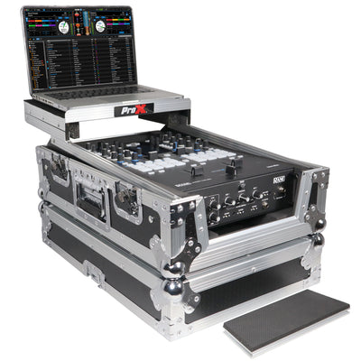 ProX 11" DJ Mixer Road Case W/Laptop Shelf for Rane Seventy-Two 72 and Rane Seventy