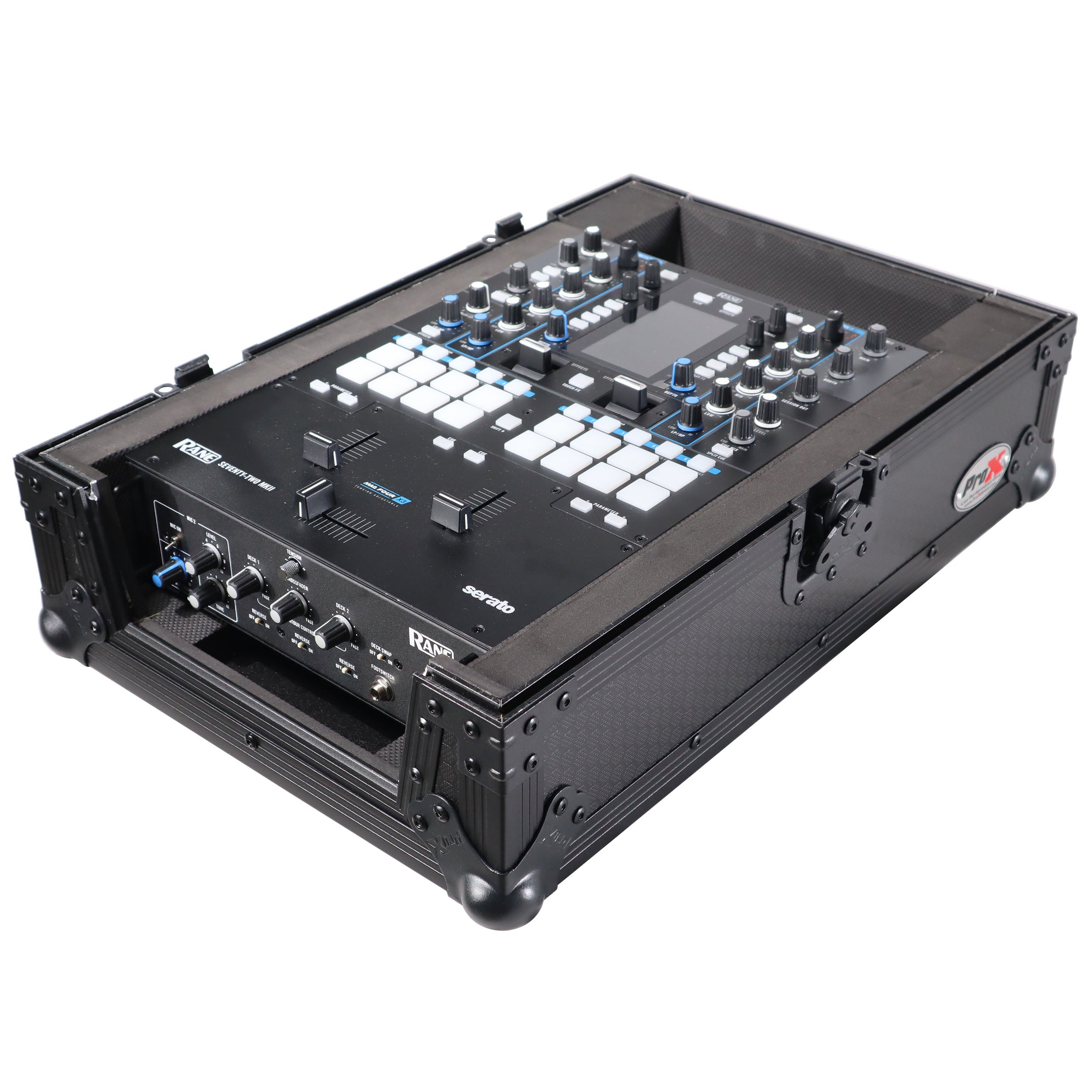 ProX Flight Case for Rane Seventy-Two 72 and Rane Seventy DJ Mixer | Black on Black